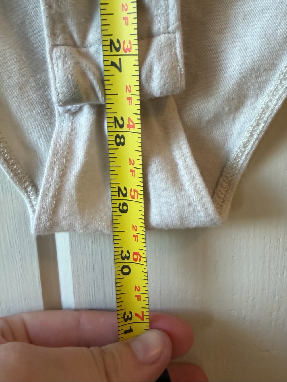 Reformation Long-Sleeve Button-Up Henley Bodysuit in Beige, Size Small - Picture 6 of 6